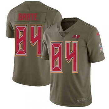 Youth Nike Tampa Bay Buccaneers #84 Cameron Brate Olive Stitched NFL Limited 2017 Salute to Service Jersey