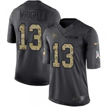 Youth Nike Tennessee Titans #13 Kendall Wright Anthracite Stitched NFL Limited 2016 Salute to Service Jersey