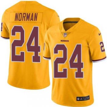 Youth Nike Washington Redskins #24 Josh Norman Gold Stitched NFL Limited Rush Jersey