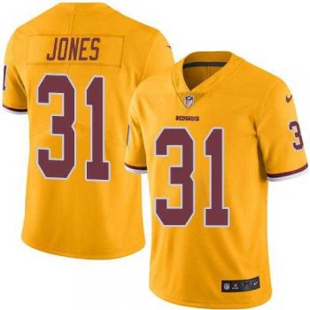 Youth Nike Washington Redskins #31 Matt Jones Gold Stitched NFL Limited Rush Jersey