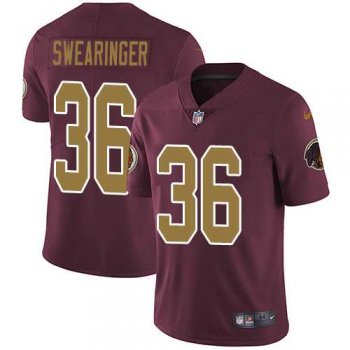 Youth Nike Washington Redskins #36 D.J. Swearinger Elite Burgundy Red Alternate 80th Anniversary NFL Jersey