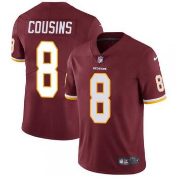 Youth Nike Washington Redskins #8 Kirk Cousins Burgundy Red Team Color Stitched NFL Vapor Untouchable Limited Jersey