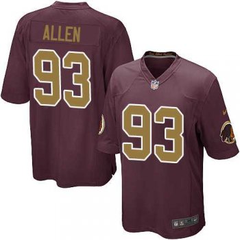 Youth Nike Washington Redskins #93 Jonathan Allen Burgundy Red Alternate Stitched NFL Elite Jersey