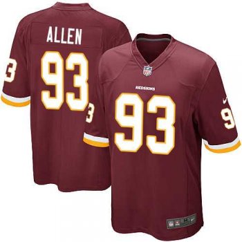 Youth Nike Washington Redskins #93 Jonathan Allen Burgundy Red Team Color Stitched NFL Elite Jersey