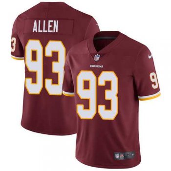 Youth Nike Washington Redskins #93 Jonathan Allen Burgundy Red Team Color Stitched NFL Vapor Untouchable Limited Jersey