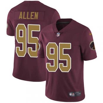 Youth Nike Washington Redskins #95 Jonathan Allen Burgundy Red Alternate Stitched NFL Vapor Untouchable Limited Jersey