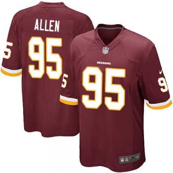 Youth Nike Washington Redskins #95 Jonathan Allen Burgundy Red Team Color Stitched NFL Elite Jersey