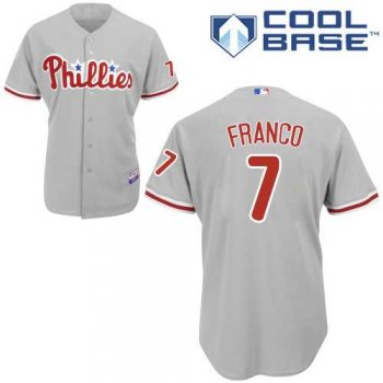 Youth Philadelphia Phillies #7 Maikel Franco Grey Cool Base Stitched MLB Jersey