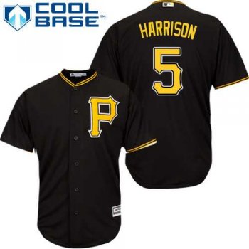 Youth Pittsburgh Pirates #5 Josh Harrison Black Cool Base Stitched MLB Jersey