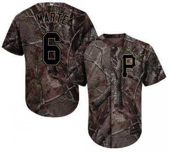 Youth Pittsburgh Pirates #6 Starling Marte Camo Realtree Collection Cool Base Stitched MLB Jersey