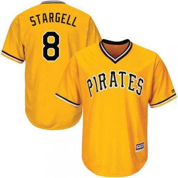 Youth Pittsburgh Pirates #8 Willie Stargell Gold Cool Base Stitched MLB Jersey