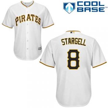 Youth Pittsburgh Pirates #8 Willie Stargell White Cool Base Stitched MLB Jersey