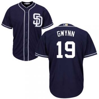 Youth San Diego Padres #19 Tony Gwynn Navy blue Cool Base Stitched MLB Jersey