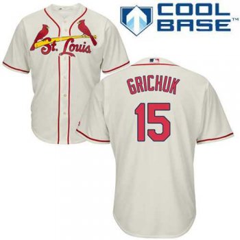 Youth St.Louis Cardinals #15 Randal Grichuk Cream Cool Base Stitched MLB Jersey