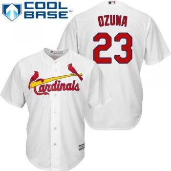 Youth St.Louis Cardinals #23 Marcell Ozuna White Cool Base Stitched MLB