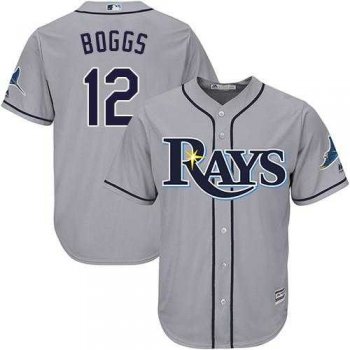 Youth Tampa Bay Rays #12 Wade Boggs Grey Cool Base Stitched MLB Jersey