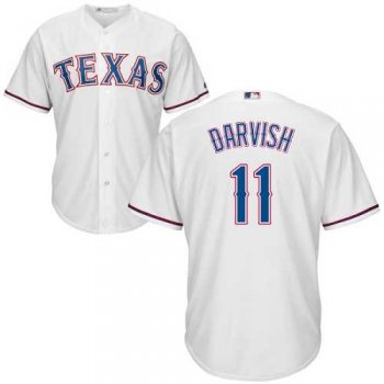 Youth Texas Rangers #11 Yu Darvish White Cool Base Stitched MLB Jersey