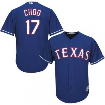 Youth Texas Rangers #17 Shin-Soo Choo Blue Cool Base Stitched MLB Jersey