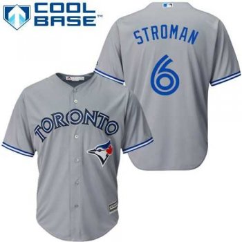 Youth Toronto Blue Jays #6 Marcus Stroman Grey Cool Base Stitched MLB Jersey