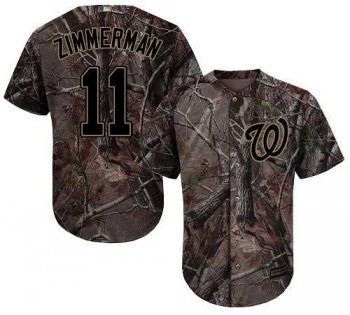 Youth Washington Nationals #11 Ryan Zimmerman Camo Realtree Collection Cool Base Stitched MLB Jersey