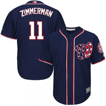 Youth Washington Nationals #11 Ryan Zimmerman Navy Blue Cool Base Stitched MLB Jersey