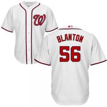 Youth Washington Nationals #56 Joe Blanton White Cool Base Stitched MLB Jersey