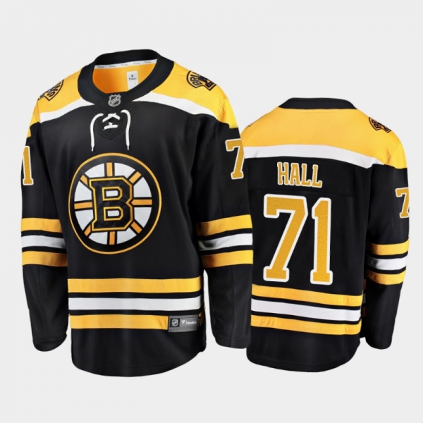 Men's Boston Bruins Taylor Hall #71 Home Black 2021 Jersey