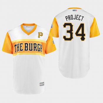 Men's Pittsburgh Pirates Replica Trevor Williams #34 White 2019 Little League Classic Project Jersey