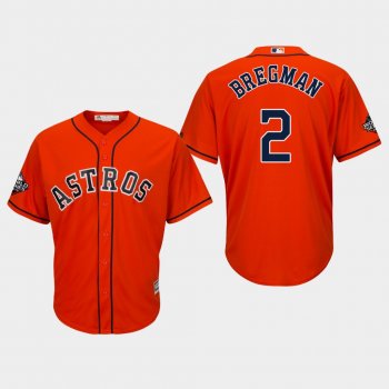 Men's Alex Bregman #2 Orange 2019 World Series Bound Houston Astros Cool Base Jersey