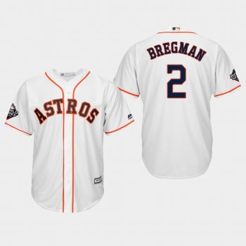 Men's Alex Bregman #2 White 2019 World Series Bound Houston Astros Cool Base Jersey