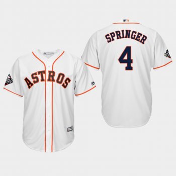 Men's George Springer #4 White 2019 World Series Bound Houston Astros Cool Base Jersey