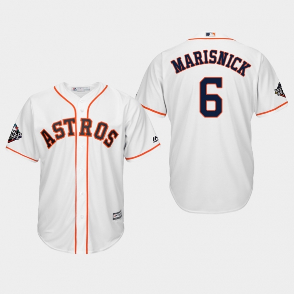 Men's Jake Marisnick #6 White 2019 World Series Bound Houston Astros Cool Base Jersey