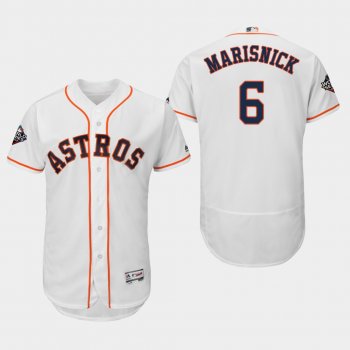 Men's Jake Marisnick #6 White 2019 World Series Bound Houston Astros Flex Base Jersey