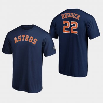 Men's Josh Reddick #22 Navy Houston Astros 2019 World Series Bound Name & Number T-Shirt