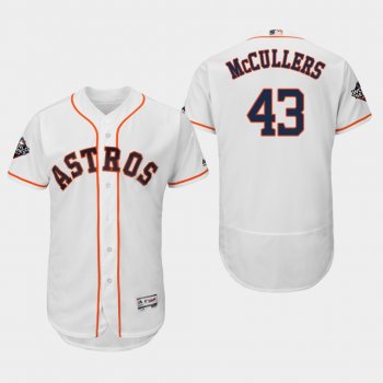 Men's Lance McCullers #43 White 2019 World Series Bound Houston Astros Flex Base Jersey