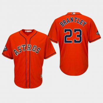 Men's Michael Brantley #23 Orange 2019 World Series Bound Houston Astros Cool Base Jersey