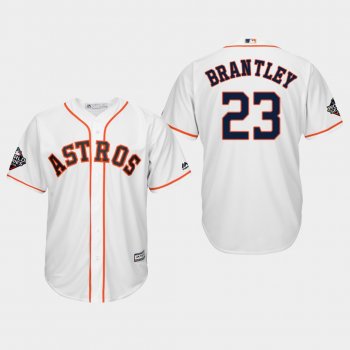 Men's Michael Brantley #23 White 2019 World Series Bound Houston Astros Cool Base Jersey