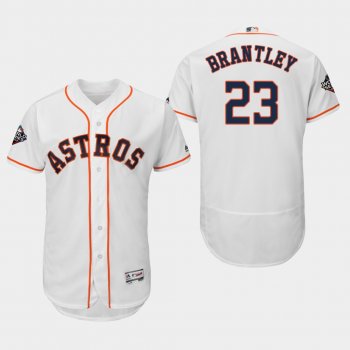 Men's Michael Brantley #23 White 2019 World Series Bound Houston Astros Flex Base Jersey