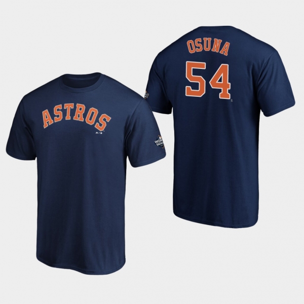 Men's Roberto Osuna #54 Navy Houston Astros 2019 World Series Bound Name & Number T-Shirt