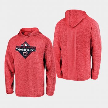 Men's Heather Red Washington Nationals 2019 World Series Champions Logo Pullover Hoodie