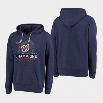 Men's Navy Washington Nationals 2019 World Series Champions Locker Room Pullover Hoodie