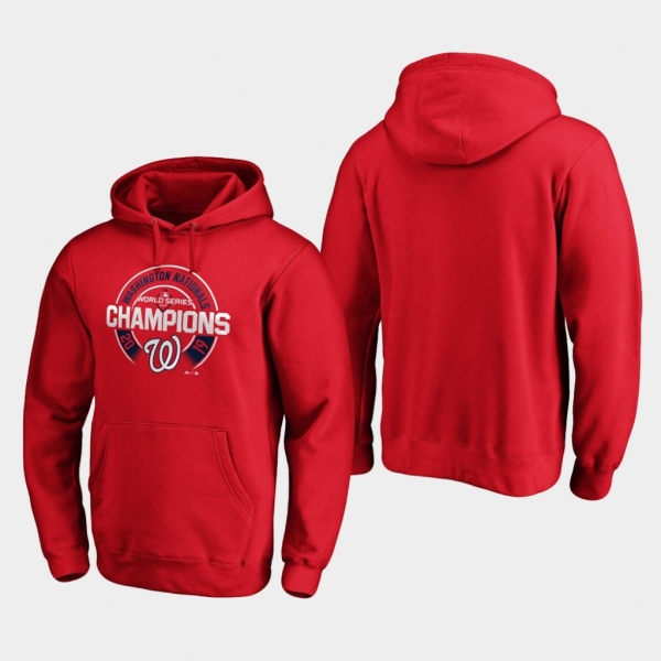 Men's Red Washington Nationals 2019 World Series Champions Forkball Pullover Hoodie