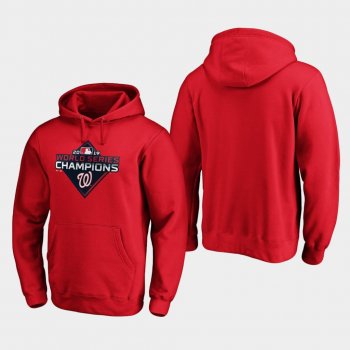 Men's Red Washington Nationals 2019 World Series Champions Logo Pullover Hoodie