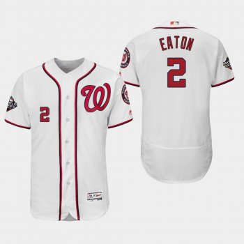 Men's Adam Eaton #2 White 2019 World Series Bound Washington Nationals Flex Base Authentic Jersey