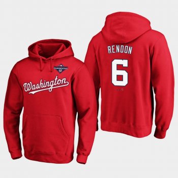 Men's Anthony Rendon #6 Red Washington Nationals 2019 World Series Champions Pullover Hoodie