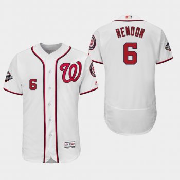 Men's Anthony Rendon #6 White 2019 World Series Bound Washington Nationals Flex Base Authentic Jersey