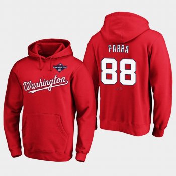 Men's Gerardo Parra #88 Red Washington Nationals 2019 World Series Champions Pullover Hoodie