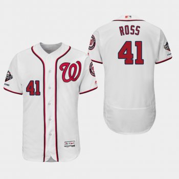 Men's Washington Nationals Joe Ross #41 2019 World Series Champions Flex Base Home White Jersey