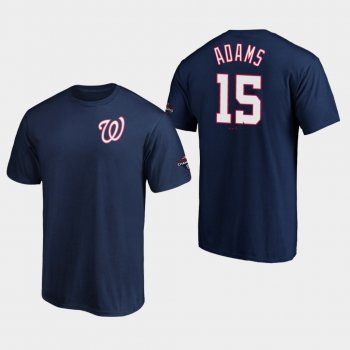 Men's Matt Adams #15 Washington Nationals 2019 World Series Champions Name & Number Navy T-Shirt