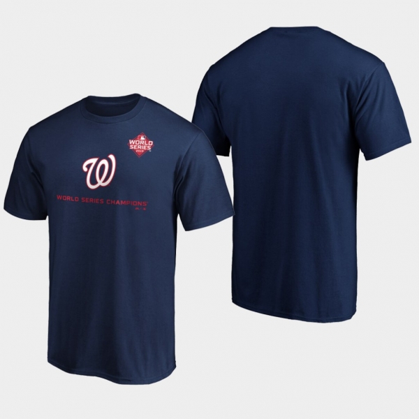 Men's Navy Washington Nationals 2019 World Series Champions Rally Cap T-Shirt